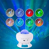 economico Luci di Natale-proiettore di galassie, proiettore di stelle aurora boreale con luci notturne Bluetooth a LED per decorazioni da camera da letto, regali per bambini, adulti, Natale, compleanno