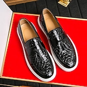 preiswerte Freizeit-Loafer-Braune Herren-Loafer mit Krokodilmuster und Quasten – luxuriöse Slipper für Business, Abendpartys und formelle Anlässe