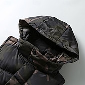 tanie Męska kamizelka puchowa-Męskie Kamizelka Rozdymkowa Kamizelka Urlop Codzienny Randka Moda Codzienny Zima Kieszeń Poliester Zatrzymujący ciepło Wygodny Moro Zamek błyskawiczny Kaptur Regularny Czarny Zielony Jasnoszary