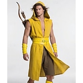 preiswerte Oberteile-Retro Vintage Mittelalterlich Renaissance Weste Tunika Krieger Wikinger Kostüm Herren Vikinger Halloween Karneval Leistung Party LARP Erwachsene Gürtel Ganzjahres