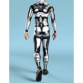 abordables Impresión-Trajes Zentai estampados Traje de cosplay Body Estampado Disfraz de carnaval Traje de Cuerpo Completo Hombre Mujer Disfraz Sexy Víspera de Todos los Santos Traje para Rendimiento Fiesta Mascarada