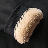 baratos Moletom com capuz de lã-Homens Moletom de lã Moletom com capuz de lã Sherpa Adamascado Preto Laranja Marron Verde Com Capuz Tecido Letra Estampas Abstratas Com Cordão Casual Diário Para Noite Poliéster Roupa de rua Casual