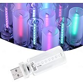 economico Luci decorative-Luce notturna USB per auto, dimmerabile, luce d&#039;atmosfera, spina USB, luce interna per auto, 4 colori, mini lampadina a LED, luci notturne per auto, campeggio, festa, decorazione per la camera da