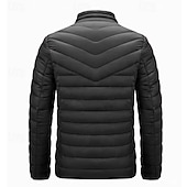 economico Piumini e parka da uomo-Per uomo Cappotto Invernale Giacca imbottita Giacca Imbottita Tasca Poliestere Vacanza Abbigliamento quotidiano Data Regolare Moda Casual Confortevole Calore Termico Inverno Colore Solido / Tinta