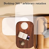 abordables Matériaux de Construction-Bureau portable pour ordinateur portable/table de chevet/bureau réglable/petite table d&#039;appoint rotative à 360°/table basse pour canapé/convient pour salon, chambre, baignoire, salle de bain, plateau