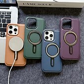 お買い得  iPhone用ケース-電話 ケース 用途 iPhone 16 15 14 Pro Max Plus 16e 13 Pro Max バックカバー 磁石バックル キックスタンド 耐衝撃 レトロ風 TPU PUレザー