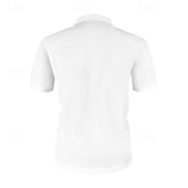 voordelige Klassieke polo voor heren-Multi-pakketten 3 stuks Voor heren Revers Korte Mouw Wit+Zwart+Blauw Ice Silk seersucker polo Polo's met knopen Golfshirt Jacquard Effen Vakantie Alledaagse kleding Polyester Zomer