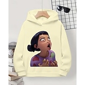 billiga Pojkens 3D Sporter &amp; Spel-Kpop Demon Hunter Pojkars Tecknad Grafisk Hoodie - Animefigur Tryckt Tröja Med Uttrycksfulla Ögon Mjuk Avslappnad Vintervärme Bekväm Höst &amp;vinterkläder för skolan &amp;lekträffar