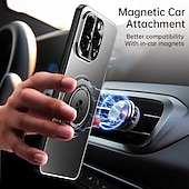 economico Cover per iPhone-telefono Custodia Per iPhone 17 Pro Max 17 Air 16 Pro Max Plus 15 Pro Max 14 Pro Max Copertura Posteriore con Supporto Magnetico Resistente agli urti Retrò Lega di Alluminio