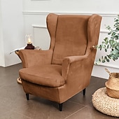 baratos Capa para Poltrona de Costas Largas-Capa Wingback para cadeira Floral / Geométrica / Listrado Estampado Poliéster Capas de Sofa
