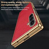 Недорогие Чехлы для Samsung-телефон Кейс для Назначение SSamsung Galaxy Z-образный сгиб 7 Z-сгиб 6 Z Fold 5 Z Fold 4 Кейс на заднюю панель Защита от удара Ретро ПК Кожа PU