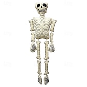 economico Camera di Halloween-Peluche scheletro di Halloween da 18 pollici - morbido teschio spettrale imbottito per decorazioni di Halloween, casa stregata, dolcetto o scherzetto, oggetti di scena per atmosfere spaventose