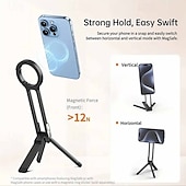お買い得  スマホホルダー-磁気リング合金製携帯電話ホルダー調節可能なリング磁気バックル折りたたみ