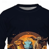 billiga Pojkens 3D-djur-Pojkar 3D Tecknat Dinosaurie T-shirt Långärmad Vår Höst Mode Grundläggande Barn 4-12 år Rund hals Utomhus Ledigt Dagligen Normal