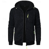 abordables Hoodie Tactique-Homme Sweat à capuche Sweat à capuche zippé intégral Sweat à capuche tactique Rouge vin Bleu Denim Noir Vert Véronèse bleu marine À capuche Uni Fermeture éclair Sport &amp; Loisir Occasionnel Quotidien