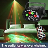 economico luci del proiettore della galassia stella-Luci da palco per feste in discoteca dj - effetto luce laser nordico rgb led illuminazione stroboscopica attivata dal suono con telecomando per interni compleanno halloween karaoke club ktv