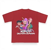 economico Grafica di personaggi di cartoni animati e film-Cacciatori di demoni KPop Cacciatore di demoni Rumi Cacciatrice T-shirt Personaggio Grafico Per Per donna Adulti Mascherata Stampa a caldo Feste Casual Quotidiano