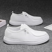 economico Scarpe Casual con Lacci-Per uomo Scarpe Casual Camminata Casual Tessuto Confortevole Antiscivolo Traspirante Allacciatura Nero Bianco Grigio Primavera Autunno Inverno