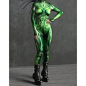 abordables Disfraces de Mujeres-Disfraz de carnaval Traje de Cuerpo Completo Trajes Zentai estampados Traje de cosplay Body Estampado Disfraz Sexy Víspera de Todos los Santos Hombre Mujer Chico Traje para Fiesta Rendimiento
