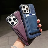 billige iPhone-etuier-telefon Etui Til iPhone 17 Pro Max 17 Air 16 15 14 Pro Max Plus 16e 13 Pro Max Bakdeksel Magnetisk Kortspor Støtsikker Kontor / Bedrift TPU PU lær
