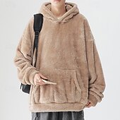 economico Cime-Per uomo Felpa in pile Felpa con cappuccio in pile Felpa termica Manica Lunga Con Cappuccio Top Esterno Calore Termico Inverno Poliestere Grigio scuro Nero Bianco Tennis Allenamento Corsa