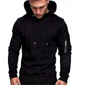 economico Felpa Tattica-Per uomo Felpa con cappuccio Felpa con cappuccio tattica Felpa con cappuccio mimetica Nero Grigio mimetico Verde mimetico Grigio Con Cappuccio Mimetico Tasca Sport &amp; Outdoor Casuale Quotidiano