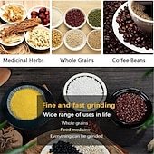 baratos eletrodomésticos-Moedor de grãos multifuncional de cozinha com 4 lâminas para picar café, moedor elétrico de café caseiro, liquidificador com sabor de nozes e grãos