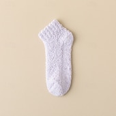 halpa kodin sukat-naisten irtoamattomat, näkymättömät sukat, yksivärinen korallifleece paksut talvilattiasukat, lämpimät kotisukat silikonipohjaisilla liukuestepohjilla