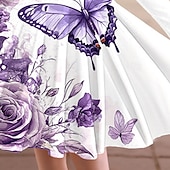 halpa 3D-perhosmekko-Tyttöjen 3D Perhonen Kukka Mekko Pitkähihainen Kesä Kevät Loma Päivittäin Pyhäpäivä Prinsessa Kaunis Makea Lapset 4-12 vuotta Rento mekko A linjainen mekko Polvipituinen Normaali