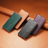 cheap iPhone Cases-Phone Case For iPhone 17 Pro Max 17 Air 16 15 14 Pro Max Plus 16e 13 Pro Max Back Cover with Wrist Strap Kickstand Card Slot Retro TPU PU Leather