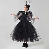 levne Dětské kostýmy-Čerodějnice Zlý předvečer Všech svatých Šaty Fancy kostým Sukénka cosplay Dětské Dívčí předvečer Všech svatých Karneval Výkon Párty Jednoduché Halloweenské kostýmy Oblékněte se