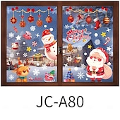 お買い得  ステッカー-クリスマスの窓用ウォールステッカー、スノーフレークの窓用ステッカー、跡が残らない取り外し可能なクリスマスデコレーション、ホリデー気分を盛り上げるデコレーション