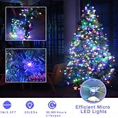 abordables Lumières de Noël-Guirlande lumineuse élégante à 10 LED pour réception de mariage, 1 m, 10 LED, fil de cuivre, alimentée par batterie, pour Noël, fête, mariage, décoration de la maison, sans batterie