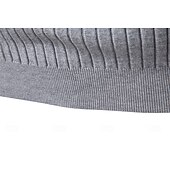 abordables Pulls et cardigans élites pour hommes-Homme Pull Tricoter Hauts Réguliers Couleur Unie Col roulé Élégant ancien École Vacances Vêtement Tenue Printemps Automne Noir Marine foncé S M L