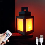 baratos Luzes decorativas-Lanterna noturna - Luz noturna LED de parede de 16 cores com interruptor de toque &amp;Lâmpada noturna recarregável com controle remoto, luminária de mesa montável, luminária de mesa para cosplay,