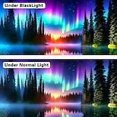 お買い得  ブラックライトタペストリー-オーロラの光輪と湖の反射の背景の壁タペストリー3Dウォールアートは、静かでモダンな雰囲気を演出し、リビングルーム、オフィス、瞑想スペースに最適です。