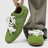 abordables Baskets-Baskets rétro à lacets en daim pour hommes, chaussures décontractées légères pour le style urbain et les tenues de week-end