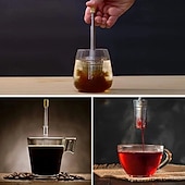 preiswerte Küchenutensilien &amp; Gadgets-Kaffeefilter im Finalpress-Stil, tragbarer Kaffeebereiter im Pressen-Stil, wiederverwendbar, kreativer Kaffeetropfer, einfaches manuelles Brühwerkzeug für Zuhause, Büro und Reisen, praktisches Gerät