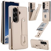 Χαμηλού Κόστους Samsung Θήκη-τηλέφωνο tok Για Samsung Galaxy Z Fold 7 Z Διπλώστε 6 Z Fold 5 Z Fold 4 με λουράκι καρπού Σταντ ποδηλάτου Υποδοχή κάρτας Ρετρό TPU PU δέρμα