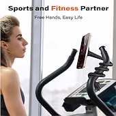 cheap Phone Stands-2 Pack Flexible Gooseneck Phone Holder For Iphone Magsafe Long-arm Magnetic Phone Holder For Treadmills In Gyms Portable Gym Accessories