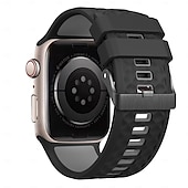 levne Řemínky na Apple Watch-Sportovní řemínek kompatibilní s Apple Watch 42 mm 44 mm 45 mm 49 mm odolný kovový řemínek s nastavitelnou kovovou sponou a silikonovým řemínkem pro iWatch Ultra 2 Series 9 8 7 SE 6 5 4