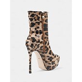 Γυναικεία μπλε και χρυσά μποτάκια στιλέτο με πλατφόρμα και πούλιες - έντονα υποδήματα για πάρτι, νυχτερινή ζωή Χαμηλού Κόστους Μπότες μόδας-Γυναικεία μπλε και χρυσά μποτάκια στιλέτο με πλατφόρμα και πούλιες - έντονα υποδήματα για πάρτι, νυχτερινή ζωή