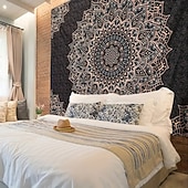 baratos Tapeçarias de Parede-tapeçaria Tapeçarias Mandala Geométrica Boêmio Quarto Sala de estar Dorm Decorações de parede de porta de fundo