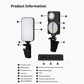 abordables Accessoires pour caméra de téléphone portable-Lampe vidéo LED 1200 Ah rechargeable et portable, éclairage pour appareil photo, 3 effets lumineux, pour vlogging, selfie