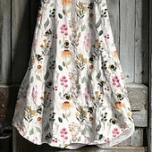 abordables Robes Bohémiennes-Femmes Robe Midi Robe Décontractée Robe d&#039;été Mode Moderne Quotidien Plage Week-end Coupe régulière Fleur Sans manches Col en V Blanche Été Printemps