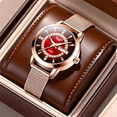 cheap Quartz Watches-The New Ladies&#039; Alloy Mesh Strap Fashion Watch With Ipx7 Water Resistance Dual Calendar Luminous Casual Quartz Watch Light Luxury And Versatile Elegant Ladies&#039; Wristwatch