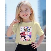 tanie 3D kreskówka dziewczyny-Koszulka z krótkim rękawem dla dzieci z motywem Demon Hunter K-pop Demon Hunter X Character Zoey, słodka, dziewczęca, letnia, w modnym, amerykańskim stylu, oddychająca &amp;fajny, idealny prezent na