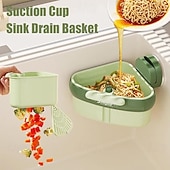 preiswerte Küchenutensilien &amp; Gadgets-2er-Pack Eckregal mit Saugnapf für die Spüle, Siebkorb für die Druckspüle, automatischer Abtropfkorb, Schwammhalter für den Wasserhahn, abnehmbarer Aufbewahrungsorganizer für die Küchenspüle