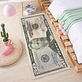 abordables Tapis et carpettes-tapis créatif en forme de dollar, tapis de sol au design monétaire pour la cuisine, la chambre, la table de chevet, l'entrée et la décoration de la maison