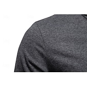 preiswerte Herren Elite T-Shirts &amp; Tanktops-Herren Baumwollhemd Langarm Einfach Cool Täglich Lässig Farbblock Knöpfe Henley Schule Training Outdoor Ganzjahres Grau gefärbt Dunkelmarine Kaki Henley T-Shirt